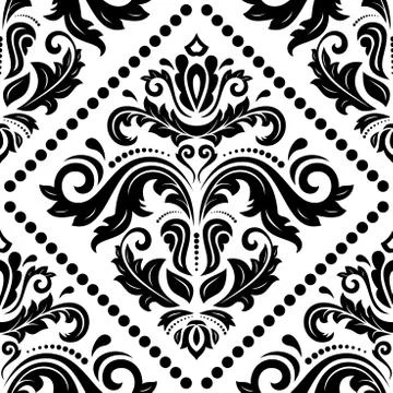 Damask Seamless Vector Pattern 스톡 일러스트