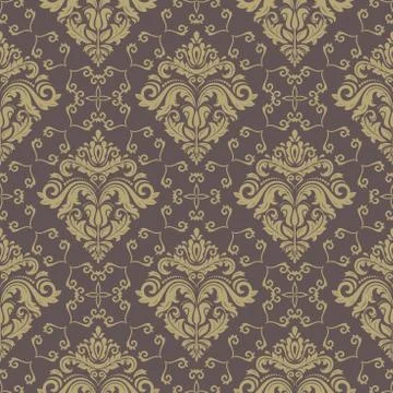 Damask Seamless Vector Pattern Stock Illustration