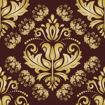 Damask Seamless Vector Pattern Stock Illustration