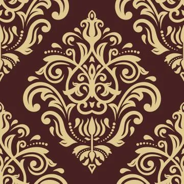 Damask Seamless Vector Pattern Stock Illustration