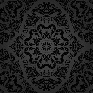 Damask Seamless Vector Pattern Stock Illustration