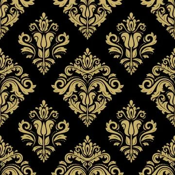 Damask Seamless Vector Pattern 스톡 일러스트