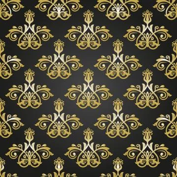 Damask Seamless Vector Pattern Stock Illustration
