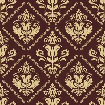 Damask Seamless Vector Pattern Stock Illustration