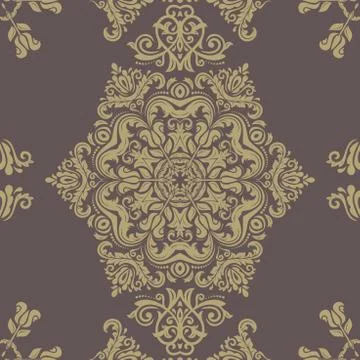 Damask Seamless Vector Pattern Stock Illustration