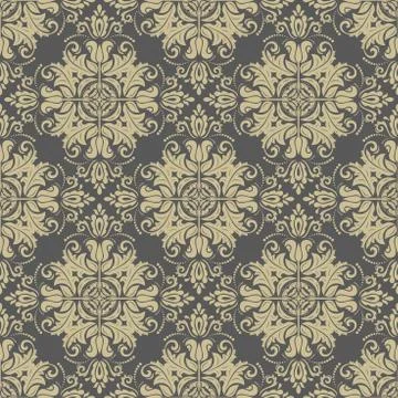 Damask Seamless Vector Pattern Stock Illustration