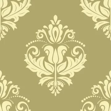 Damask Seamless Vector Pattern Stock Illustration