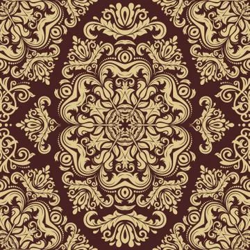 Damask Seamless Vector Pattern 스톡 일러스트