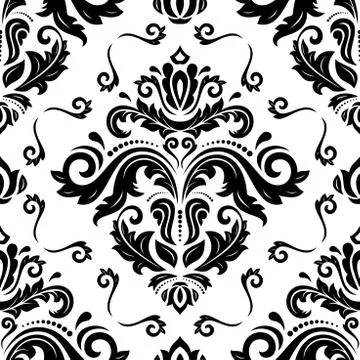 Damask Seamless Vector Pattern Stock Illustration