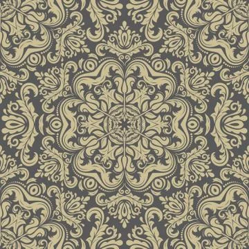 Damask Seamless Vector Pattern Stock Illustration
