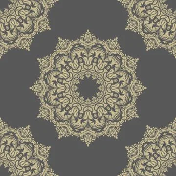 Damask Seamless Vector Pattern Stock Illustration