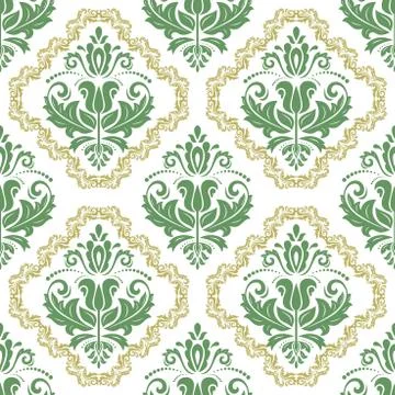 Damask Seamless Vector Pattern Stock Illustration