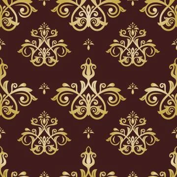 Damask Seamless Vector Pattern Stock Illustration