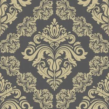 Damask Seamless Vector Pattern Stock Illustration
