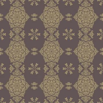 Damask Seamless Vector Pattern Stock Illustration