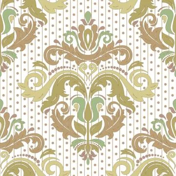 Damask Seamless Vector Pattern 스톡 일러스트