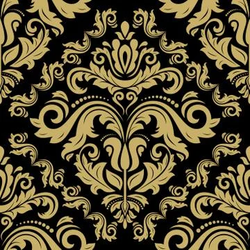 Damask Seamless Vector Pattern Stockillustratie