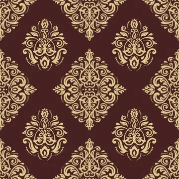 Damask Seamless Vector Pattern Stock Illustration