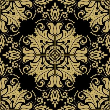 Damask Seamless Vector Pattern Stock Illustration