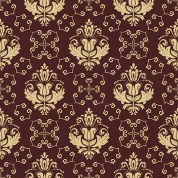 Damask Seamless Vector Pattern Stock Illustration
