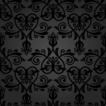 Damask Seamless Vector Pattern Stock Illustration