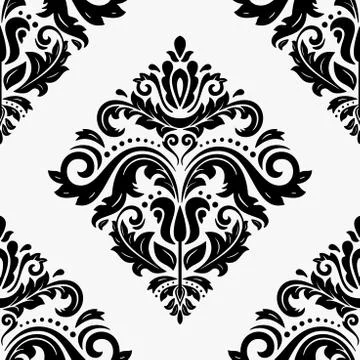 Damask Seamless Vector Pattern Stock Illustration