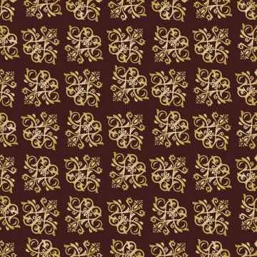 Damask Seamless Vector Pattern Stock Illustration