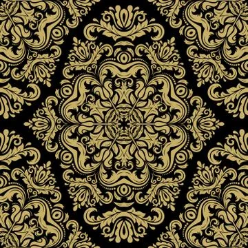 Damask Seamless Vector Pattern Stock Illustration