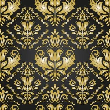 Damask Seamless Vector Pattern Stock Illustration