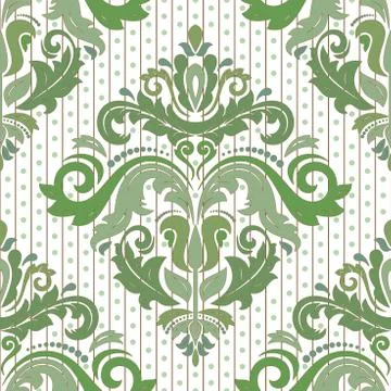 Damask Seamless Vector Pattern Stock Illustration