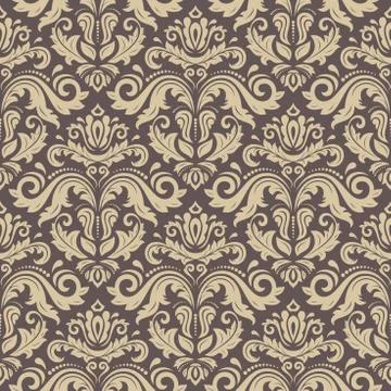 Damask Seamless Vector Pattern Stock Illustration