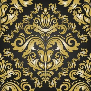 Damask Seamless Vector Pattern Stock Illustration