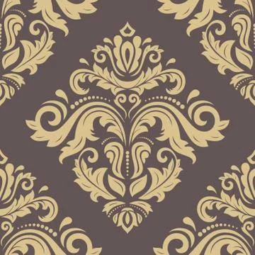 Damask Seamless Vector Pattern Stock Illustration