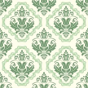Damask Seamless Vector Pattern 스톡 일러스트