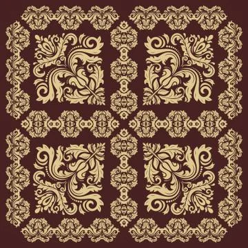 Damask Seamless Vector Pattern Stock Illustration