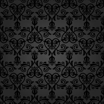 Damask Seamless Vector Pattern Illustrazione stock
