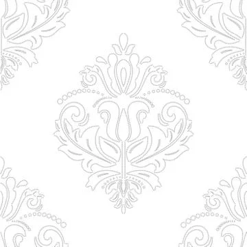 Damask Seamless Vector Pattern Stock Illustration