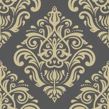 Damask Seamless Vector Pattern 스톡 일러스트