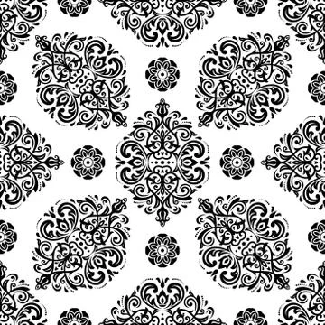 Damask Seamless Vector Pattern Stock Illustration
