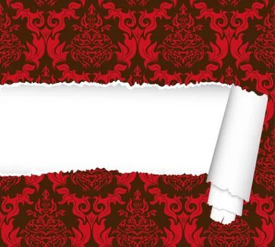 Damask seamless vector pattern Stock Illustration