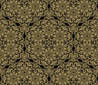 Damask Seamless Vector Pattern 스톡 일러스트
