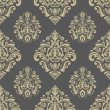 Damask Seamless Vector Pattern Stock Illustration