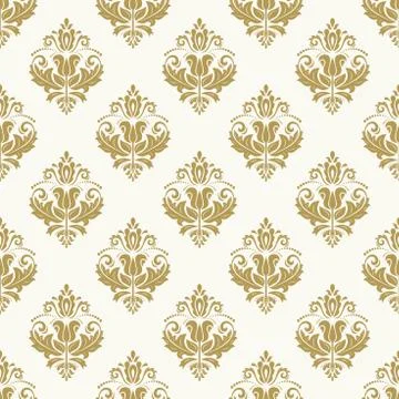 Damask Seamless Vector Pattern Stock Illustration