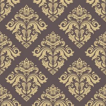 Damask Seamless Vector Pattern Stock Illustration