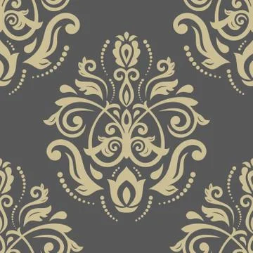 Damask Seamless Vector Pattern Stock Illustration