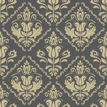 Damask Seamless Vector Pattern Stock Illustration