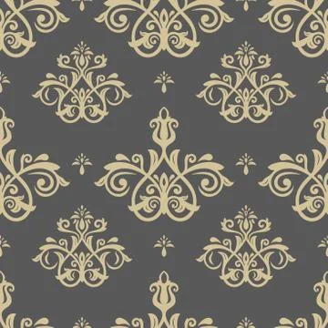 Damask Seamless Vector Pattern 스톡 일러스트