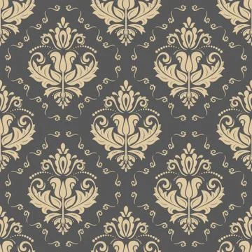 Damask Seamless Vector Pattern Stock Illustration