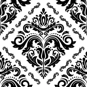 Damask Seamless Vector Pattern Stock Illustration