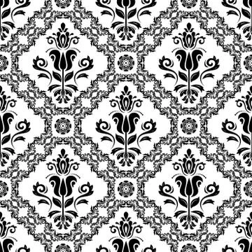 Damask Seamless Vector Pattern Stock Illustration